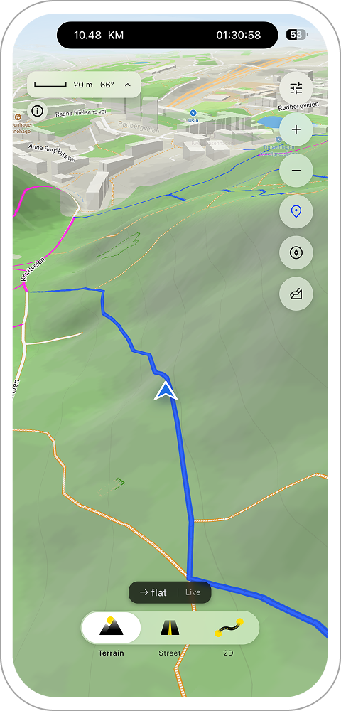 Terrain, Street and 2D map views