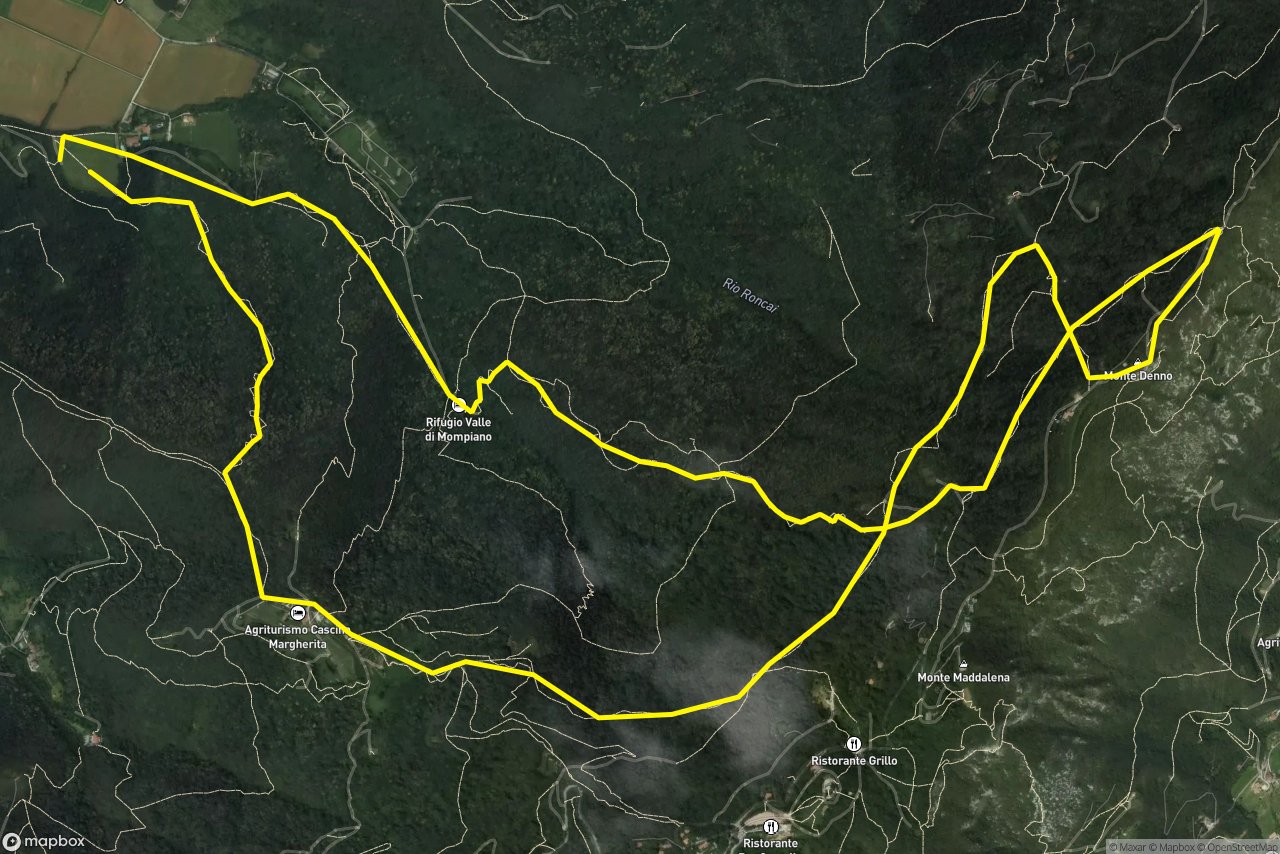 Sentiero Partigiano Giordano Giuseppe Bailetti – La Via Bressana 11 km loop seen over 3D terrain