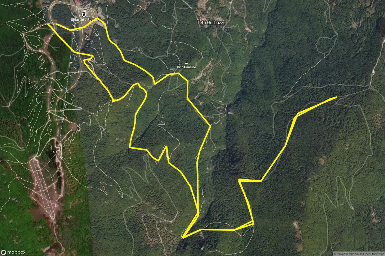 Finale 14 km loop seen over 3D terrain