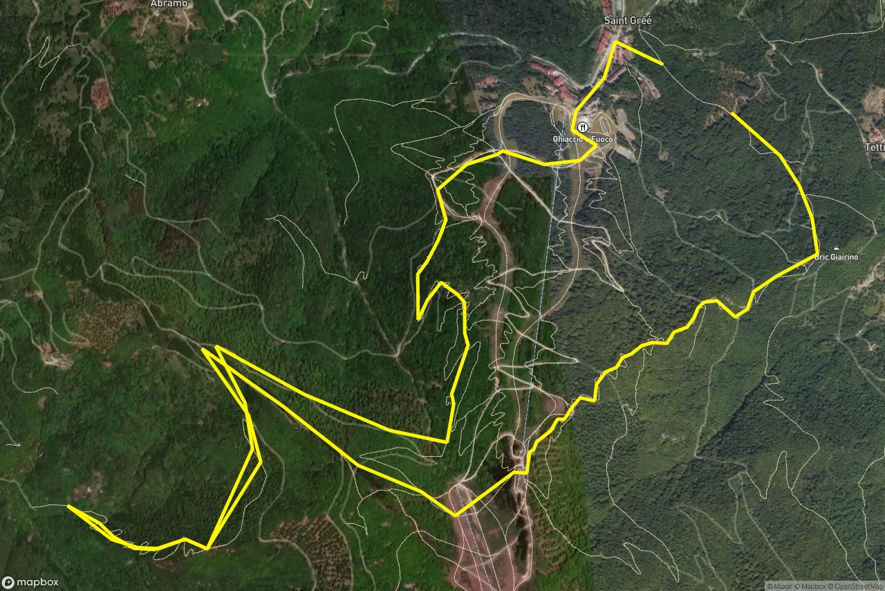 Via del Poggio 14 km loop seen over 3D terrain