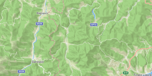 Map of the routes around Finale Ligure