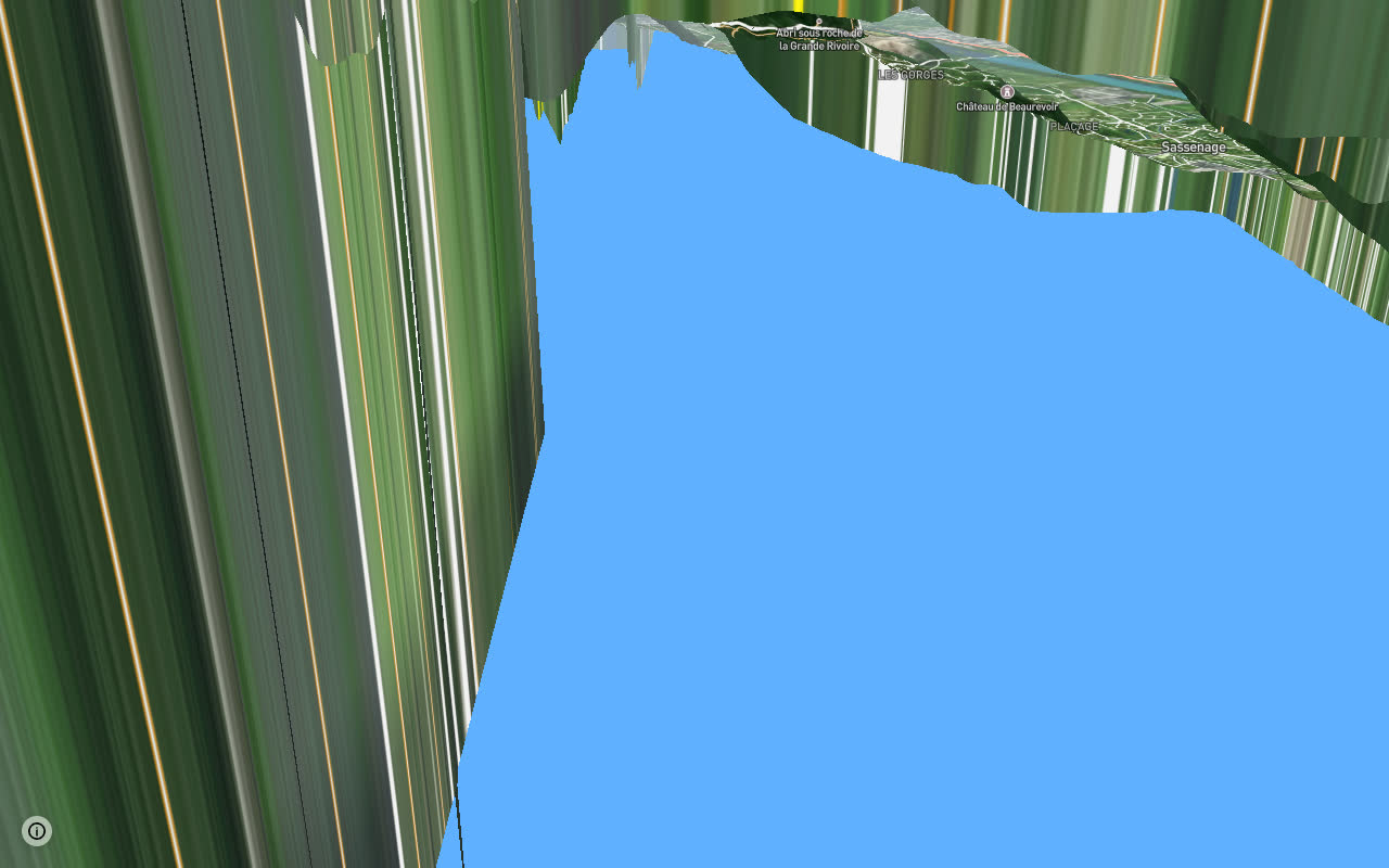 ViaVercors : Engins - St Nizier du Moucherotte seen over 3D terrain