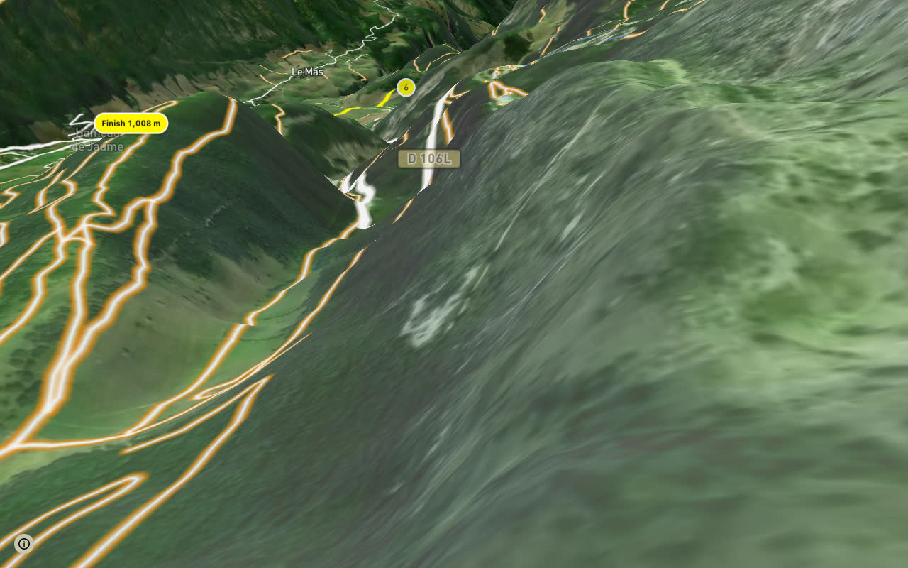 ViaVercors : St Nizier du Moucherotte - Lans en Vercors seen over 3D terrain