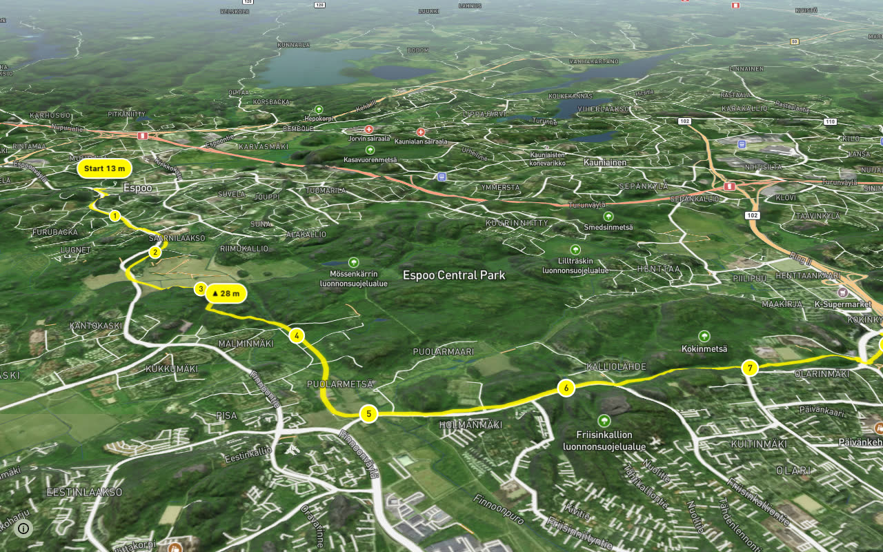 Olarinbaana seen over 3D terrain