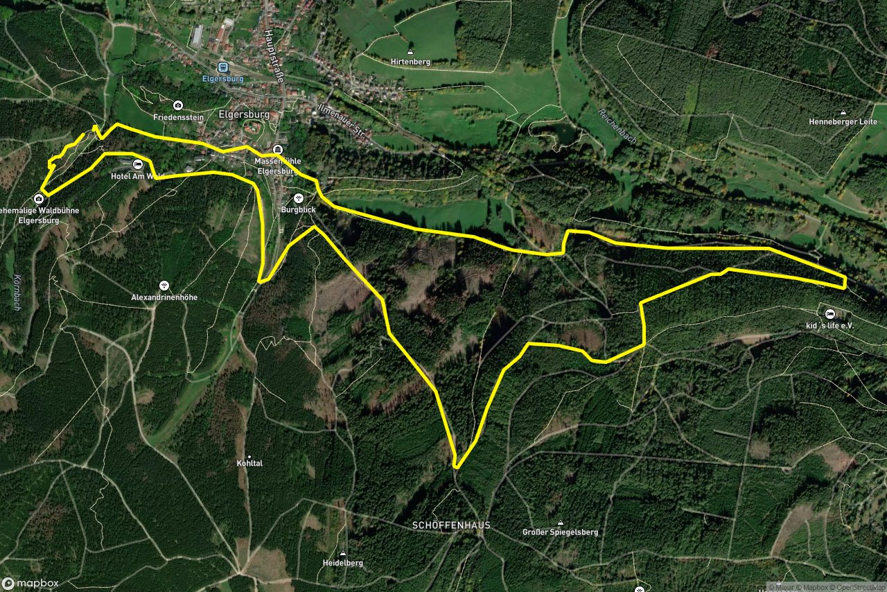 Schelihaweg – Körnbachstraße 9 km loop seen over 3D terrain