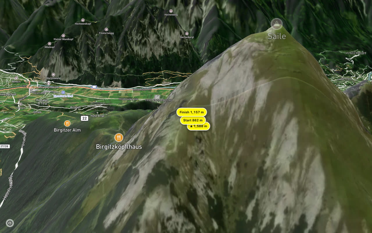 Götzner Alm seen over 3D terrain