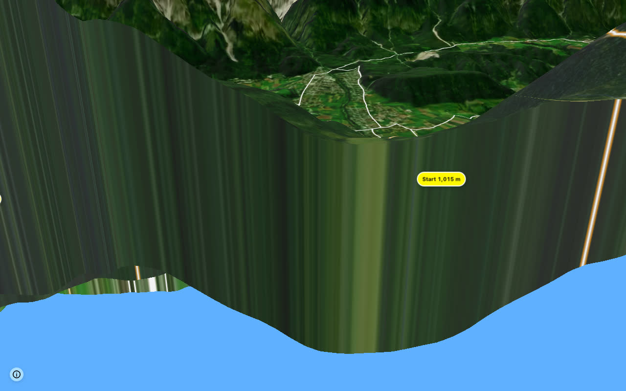 Rinner Alm seen over 3D terrain