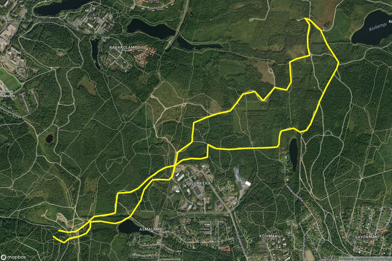 Big Roger Hill 9 km loop seen over 3D terrain