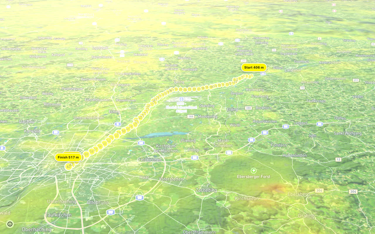 [D11] Ostsee-Oberbayern 15 [Oberbayern Nord] seen over 3D terrain