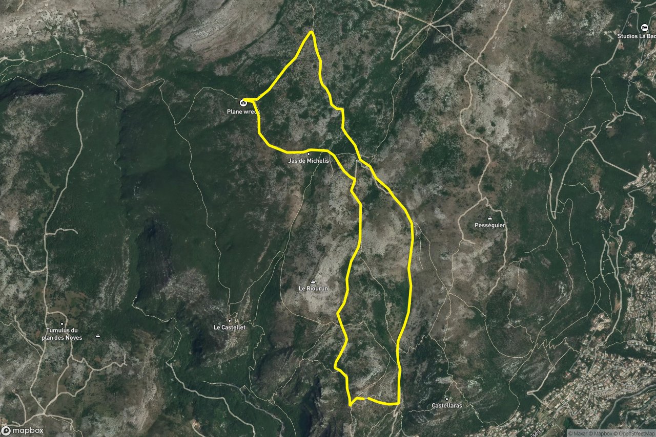 Nice 10 km loop seen over 3D terrain