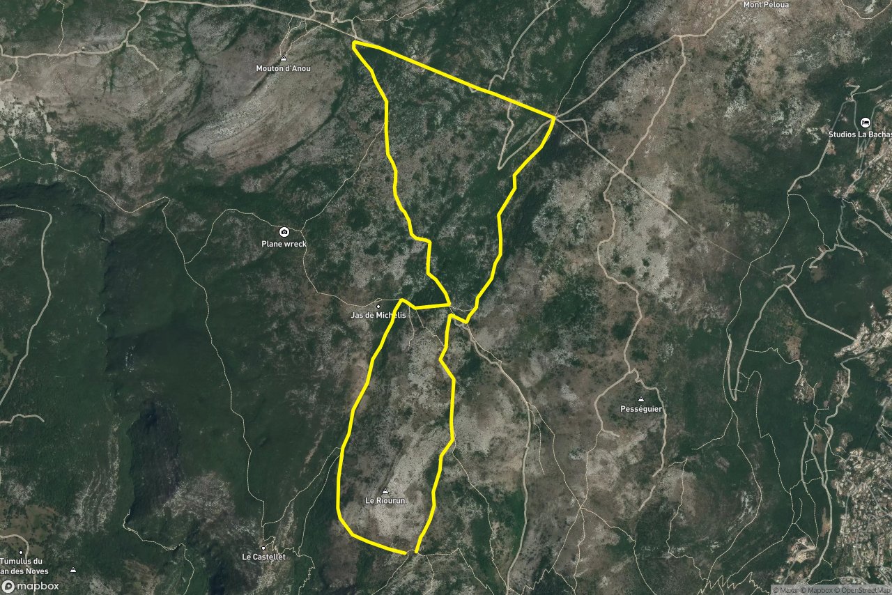 Nice 9 km loop seen over 3D terrain