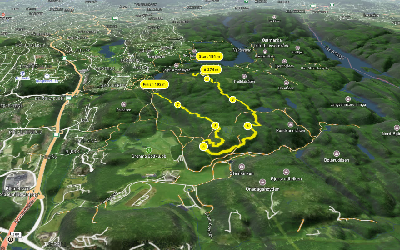 Pionéren seen over 3D terrain