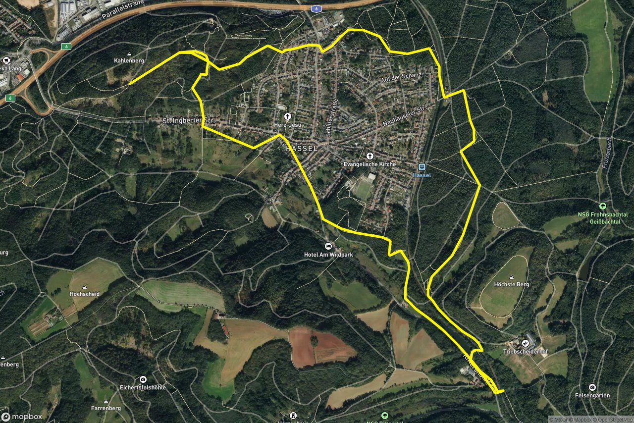 Rittershofstraße – Kahlenberg Snake 10 km loop seen over 3D terrain