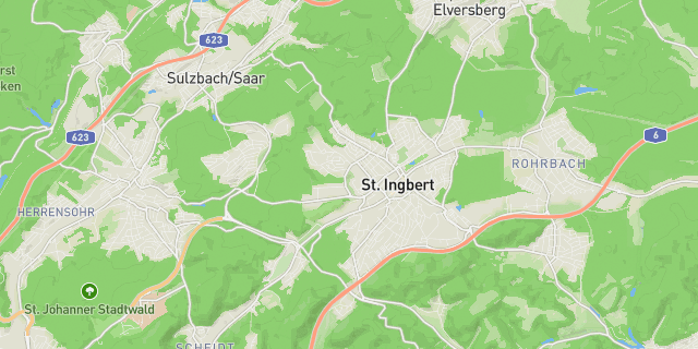 Map of the routes around Saarbrücken