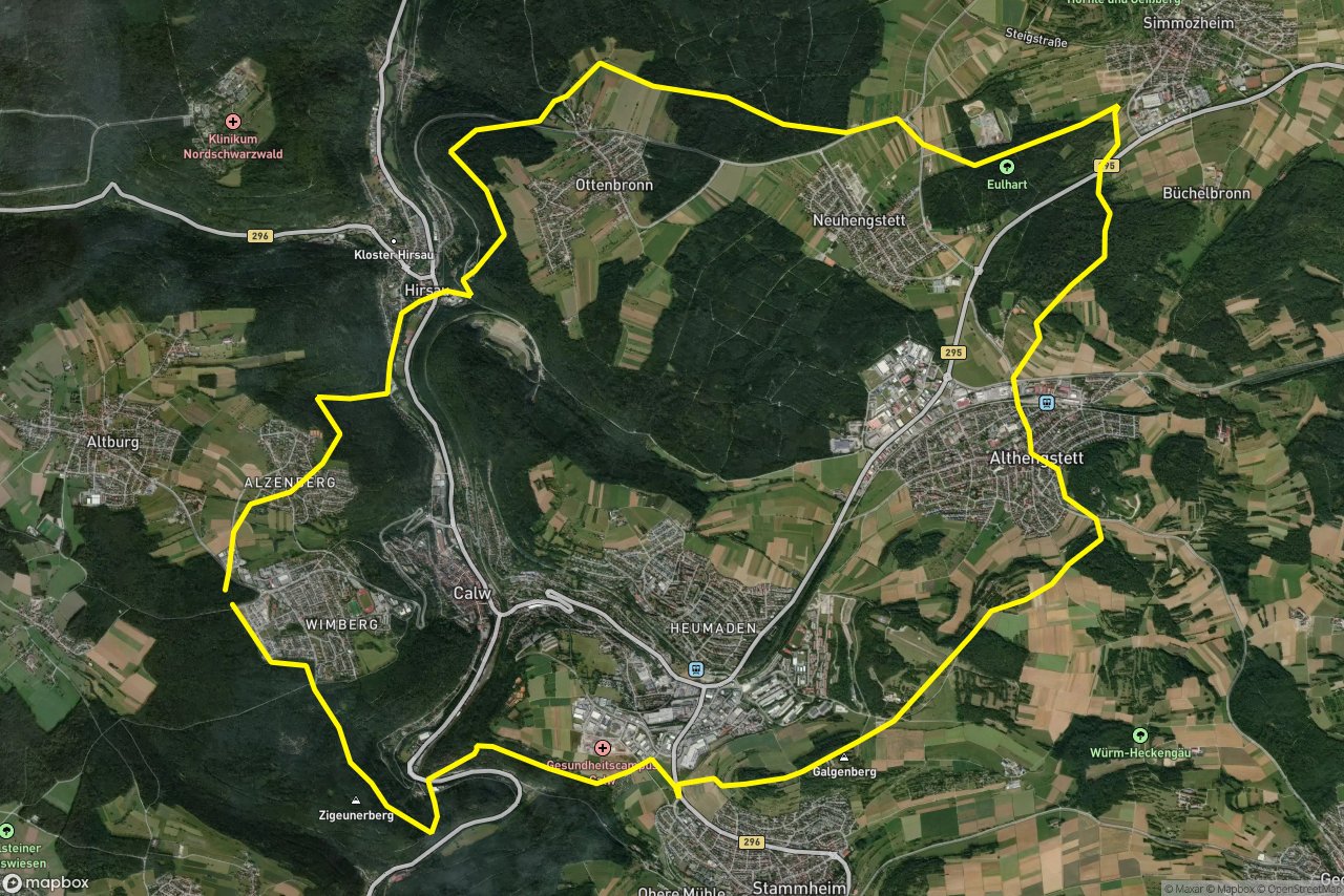 Charlottenweg – Bruchsträssle 27 km loop seen over 3D terrain