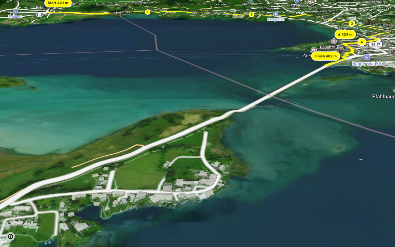 Goldküste-Limmat seen over 3D terrain